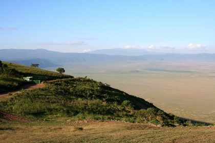 5877411 - view into ngorongoro crater, tanzania from the rim